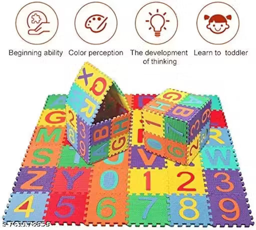 ABC AND 123 rubber puzzle set/ multicolors/ learning and reading skill improve/