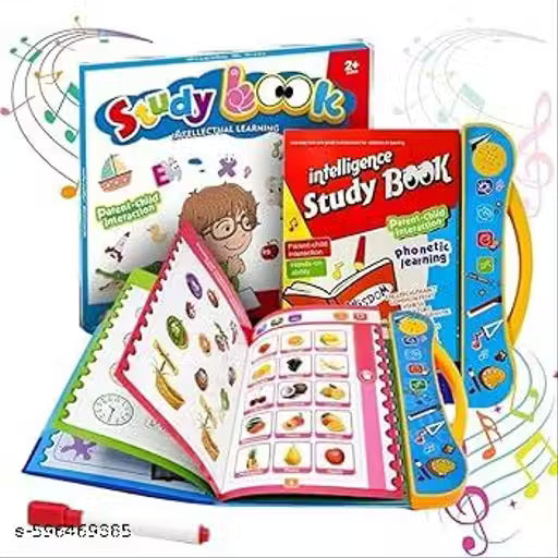Little Genius Interactive Sound Book with Pen &amp; Eraser | Talking Educational Book for Kids | Learning Alphabets, Numbers, Fruits &amp; More