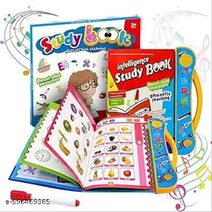 Little Genius Interactive Sound Book with Pen &amp; Eraser | Talking Educational Book for Kids | Learning Alphabets, Numbers, Fruits &amp; More