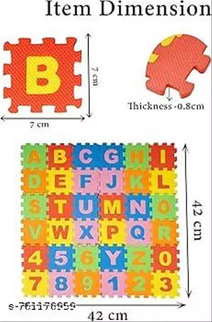 ABC AND 123 rubber puzzle set/ multicolors/ learning and reading skill improve/