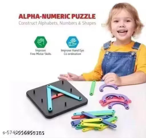 Alpha Numeric Puzzle - Alphabet Construction Puzzle Toys For Kids - Multi Activity Toys For Age Group Of 3 To 5 Year