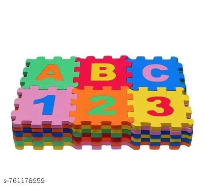 ABC AND 123 rubber puzzle set/ multicolors/ learning and reading skill improve/
