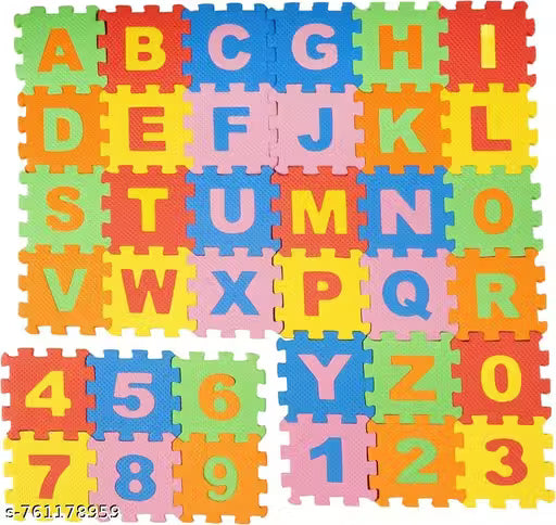 ABC AND 123 rubber puzzle set/ multicolors/ learning and reading skill improve/